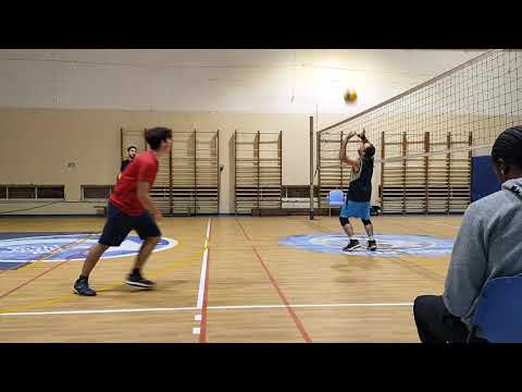 tired volleyball in the end of training. hapoel jerusalem