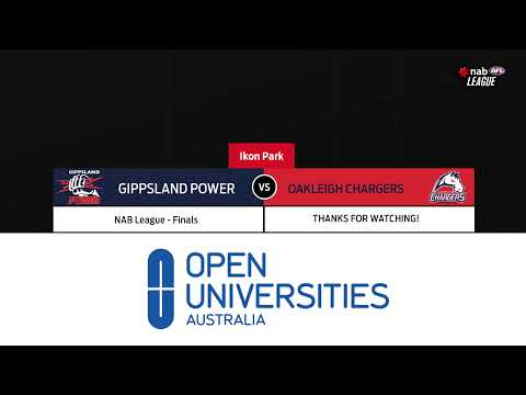NAB LEAGUE 2019: 2ND QUALIFYING FINAL - Gippsland Power vs Oakleigh Chargers (Full Game)
