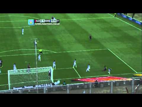 Gol de Ortigoza. San Lorenzo 1 - Godoy Cruz 1. Fecha 7. Primera División 2014. FPT