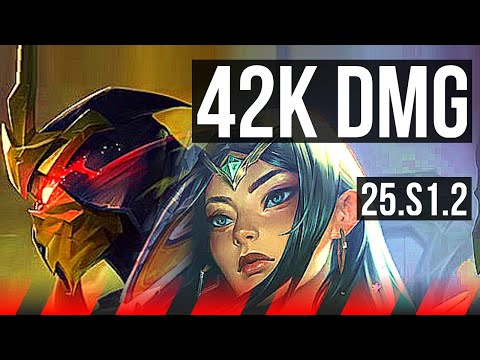 SHEN vs IRELIA (TOP) | 15/2/10, 42k DMG, 7 solo kills, Godlike | KR Master | 25.S1.2