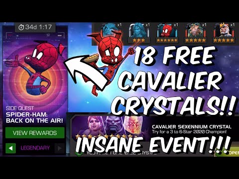 18 FREE CAVALIER CRYSTALS?! - DECEMBER SPIDER-HAM EVENT IS INSANE!!! - Marvel Contest of Champions