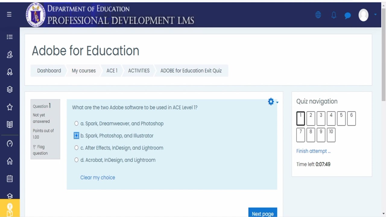 Adobe Creative Educator Level 1 Answers Key