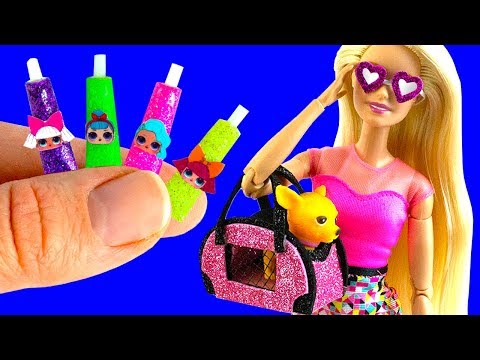 30 DIY Barbie, LOL Hacks and Crafts | Miniature Wedding Ring, Dog Bag, Lipsticks, and more! Video