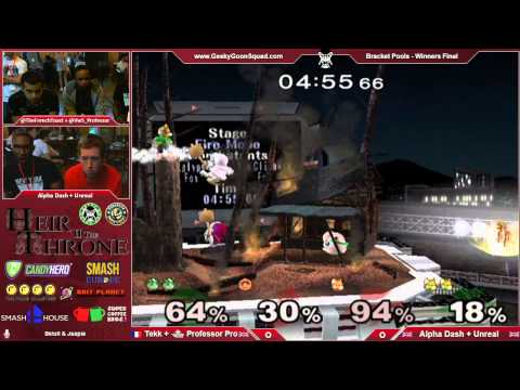 Heir2 - Tekk + VwS | Professor Pro Vs. Alpha Dash + Unreal - Bracket Pools - Winners Final -Doubles