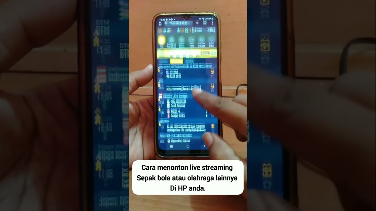 Cara menonton live streaming sepak bola atau olahraga lainnya di HP