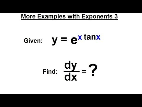 Calculus 1 Ch 5 1 Derivative of e x and lnx 1 of 24 Rules of Logarithms and Exponents