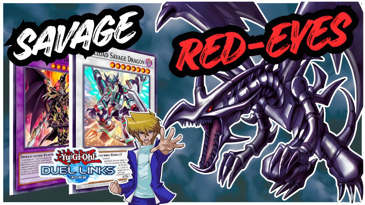 OP RED-EYES FUSION SYNCHRO DECK DUEL LINKS | DRAGOON + SAVAGE DRAGON RANKED GAMEPLAY