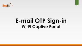 Sign-in to Wi-Fi captive portal with verified Email OTP