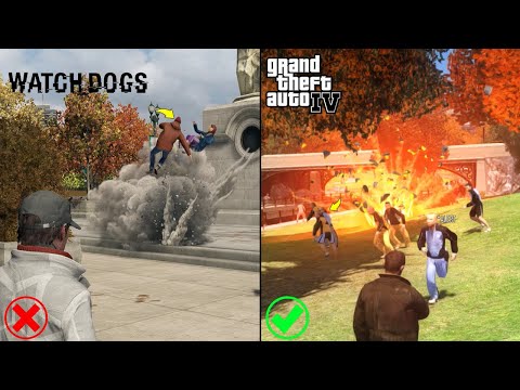 GTA IV VS WATCH DOGS - Comparison Who Do It Better?