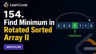 YouTube video 'Leetcode 154. Find Minimum in Rotated Sorted Array II'