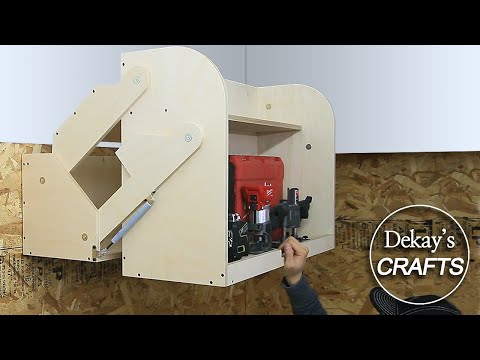 Pull down shelf with plywood / woodworking / mechanism