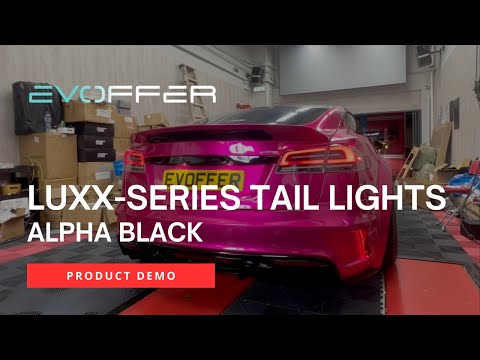 Alpharex LUXX-Series Tail Light (Alpha Black) Demo | Tesla Model S | EVOffer