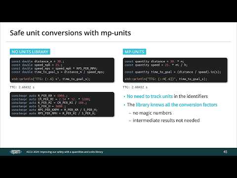 Enhancing Safety in C++ Code With Modern C++ Quantities and Units Library - Mateusz Pusz - ACCU 2024