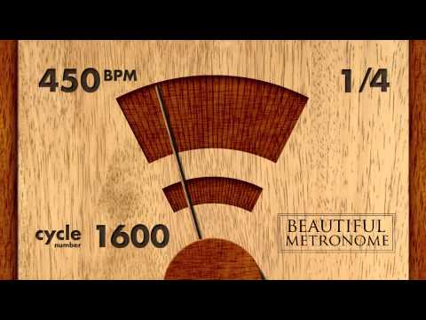 450 BPM 1/4 Wood Metronome HD