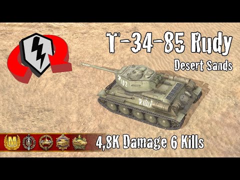 T-34-85 Rudy  |  4,8K Damage 6 Kills  |  WoT Blitz Replays
