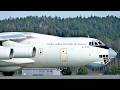 Afrikanische IL 76TD Mit Rauch Aus Den Rädern Hob In 17 Sekunden Und Schoss Anschließend Vögel