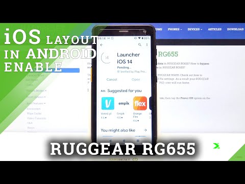 iOS Launcher - Apple Layout on RUGGEAR RG655 Smartphone