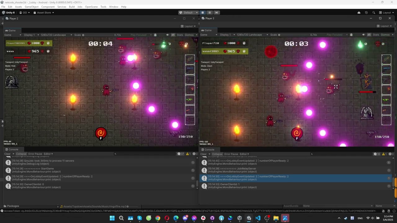 [UNITY] Netcode Shooter2d - PC