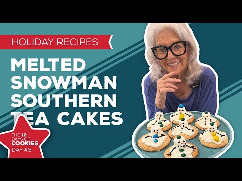 Holiday Cooking & Baking Recipes: Melted Snowman Southern Tea Cakes | 3rd Day of Christmas Cookies