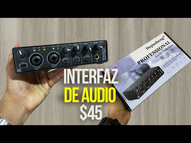 Vídeo relacionado con Depusheng RX2 Interfaz de audio USB grabación de computadora Tarjeta de Sonido Audio Studio Audio Interface puede conectar la grabación de guitarra de microfono de condensador de 48V