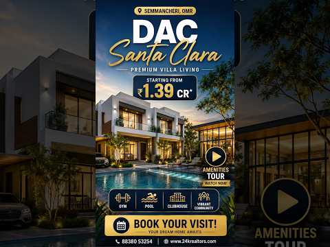 DAC Santa Clara Villas | Semmancheri OMR | Amenities Tour | Villas Starting ₹1.39 Cr