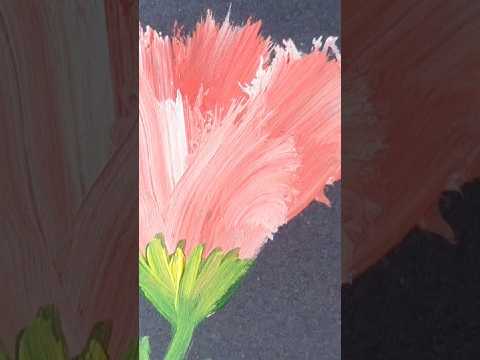 Flower 🌸| Wow Beautiful 😍 #shorts #art#how i paint one stroke flower#viralshorts