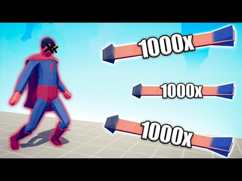 SUPERMAN vs 1000x OVERPOWERED UNITS - TABS | Totally Accurate Battle Simulator 2023