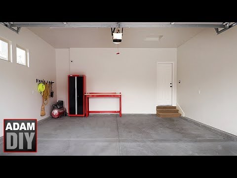 Garage Makeover - Finishing Walls & adding a Workspace Video