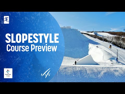 Beijing 2022 Olympic Winter Games slopestyle course SNEAK PEEK | FIS Snowboard