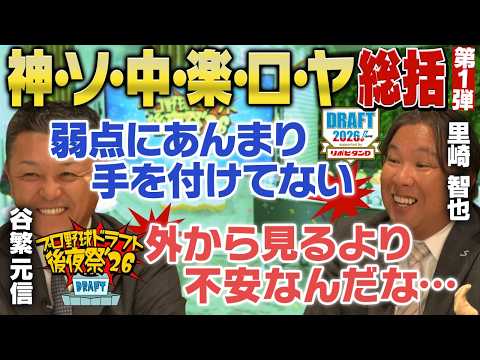 【ドラフト後夜祭2026②】球団別ドラフト分析前編！里崎がロッテのドラフトをぶった切る⁉「〇〇くんを取れてなかったら…」谷繁は中日のドラフト成果に期待UP⁉