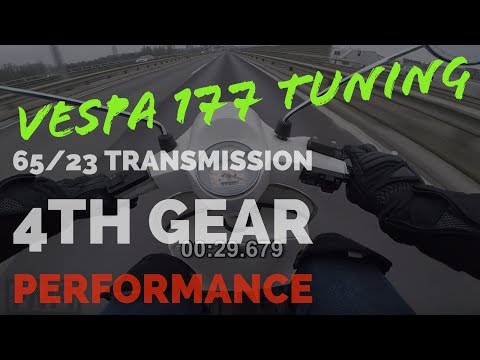 vespa 177 TUNING: 4th gear 65/23 performance / which transmission ratio / FMPguides
