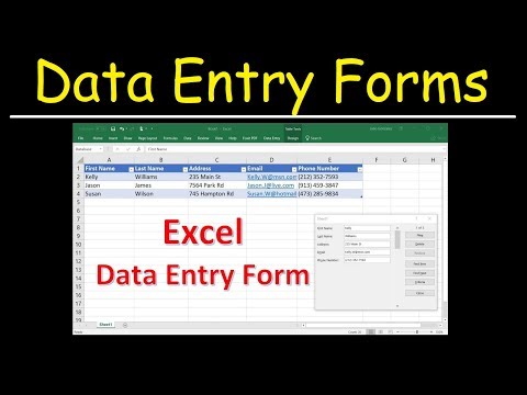 How To Create a Data Entry Form In Microsoft Excel Video