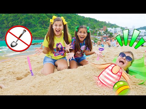 REGRAS DE CONDUTA PARA CRIANÇAS NA PRAIA - Mileninha Learn Rules of Conduct for Kids on the Beach