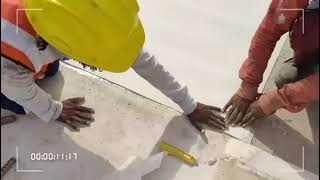HDPE Membrane Laying procedure #waterproofing #civilengineering #construction Part 3