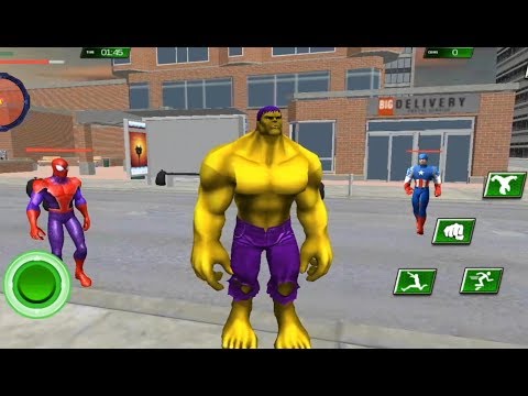 Monster Hero Crime City Fighting Battle | Monster Vs Monster Vs Spider Vs Captain - Android GamePlay