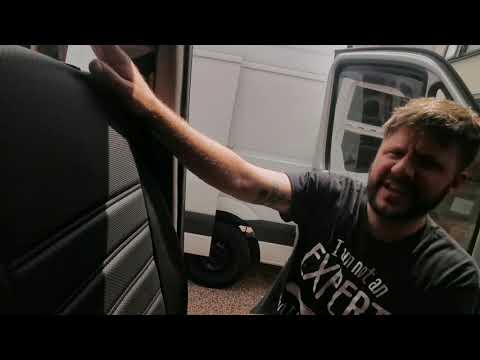Fitting VANPIMPS VeeDub seat covers to a Mercedes Sprinter campervan