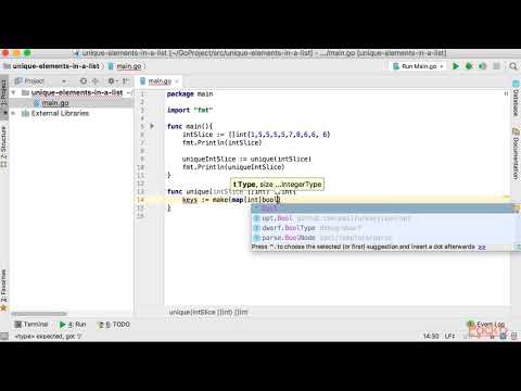 Hands on with Go Extracting Unique Elements from a List|packtpub com