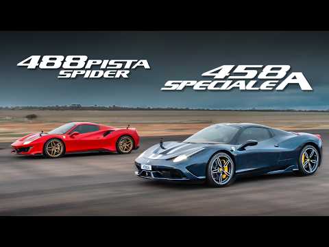 Ferrari 458 Speciale vs 488 Pista DRAG RACE