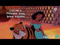 Call Me A Princess Song Lyrics Aladdin