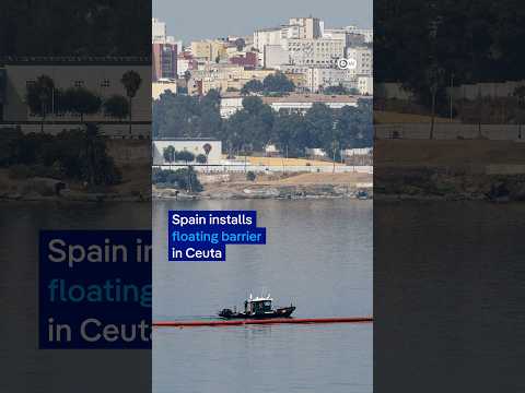 Floating barrier installed in Ceuta to stop migrant crossings | DW News