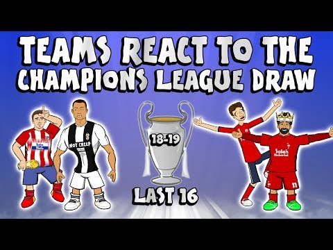 🏆TEAMS REACT TO THE LAST 16 UCL DRAW🏆 (Champions League Draw 18/19)