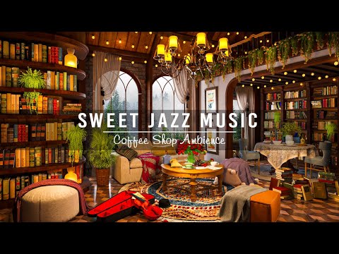 Cozy Coffee Shop Ambience & Sweet Jazz Instrumental Music to Study,Work,Focus ☕ Relaxing Jazz Music