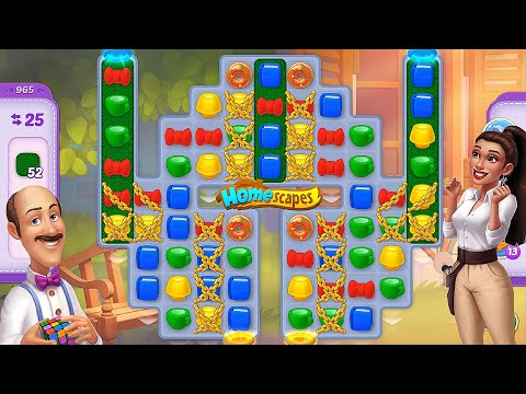 Homescapes - Level 965 Hard Level No Boosters Gameplay Walkthrough - New Update