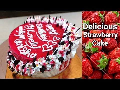 Unic Amazing Beautiful Strawberry Cake #cake #strawberry #cakedecoration