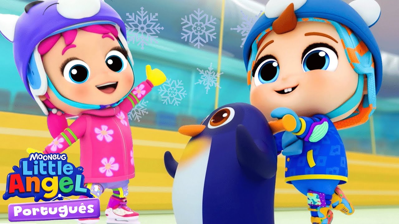 Competição no gelo ! ❄️⛸️ Little Angel Brasil | Músicas Infantis em Português