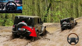 Jeep race on mud