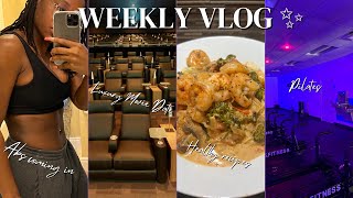 Weekly Vlog: Healthy Meal, Luxury Movie Date, Pilates is HARD