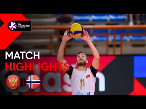 Highlights | Montenegro vs. Norway | CEV EuroVolley 2026 | Qualification Phase M | Pool C