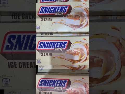 Snickers white ice cream!😍#yummy#snackcares4u #chocolate #youtubeshorts #foryou #shortsvideo