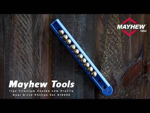 Mayhew’s 11pc Titanium Coated, Low Profile, Dual Drive Phillips Set #16002